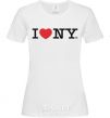 Женская футболка I love New York Белый фото