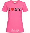 Женская футболка I love New York Ярко-розовый фото