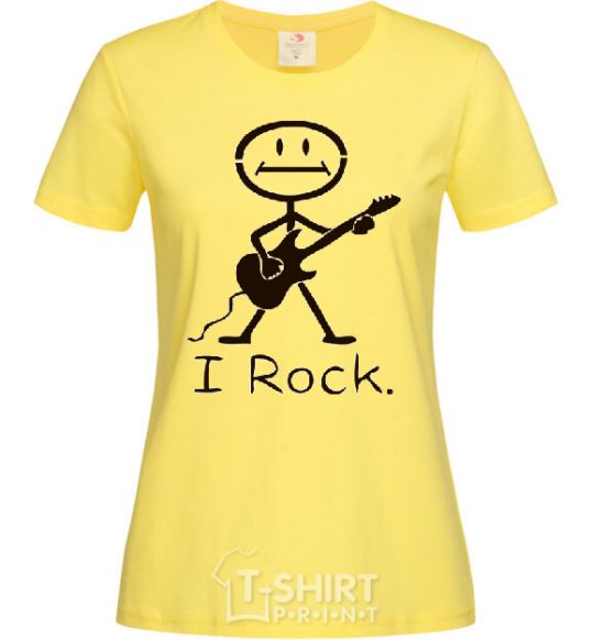 Women's T-shirt I ROCK cornsilk фото