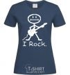 Женская футболка I ROCK Темно-синий фото