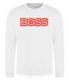 Sweatshirt Надпись THE BOSS White фото