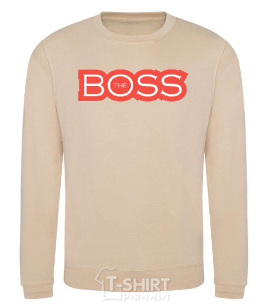 Sweatshirt Надпись THE BOSS sand фото