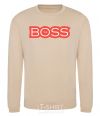 Sweatshirt Надпись THE BOSS sand фото