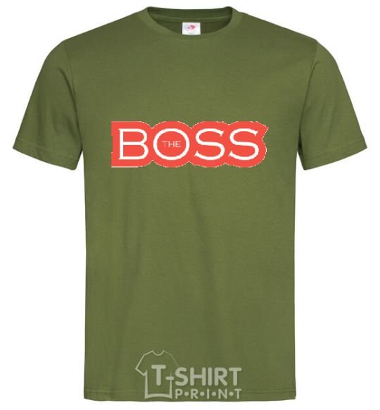 Men's T-Shirt Надпись THE BOSS millennial-khaki фото