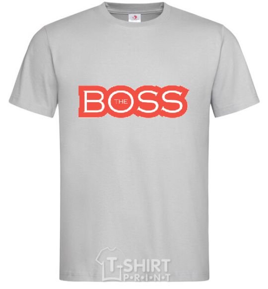 Men's T-Shirt Надпись THE BOSS grey фото