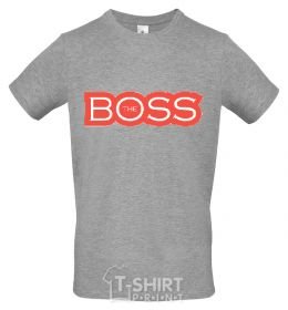 Men's T-Shirt Надпись THE BOSS grey фото