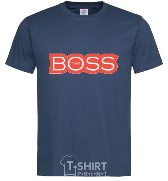 Мужская футболка Надпись THE BOSS Темно-синий фото