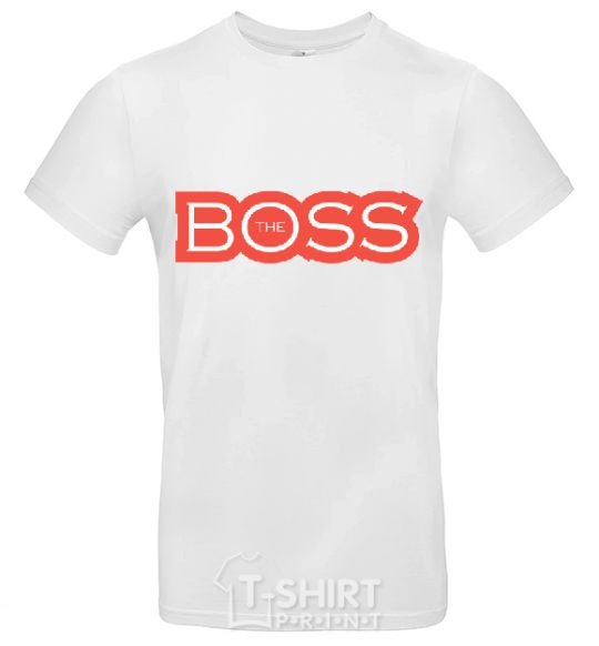 Men's T-Shirt Надпись THE BOSS White фото