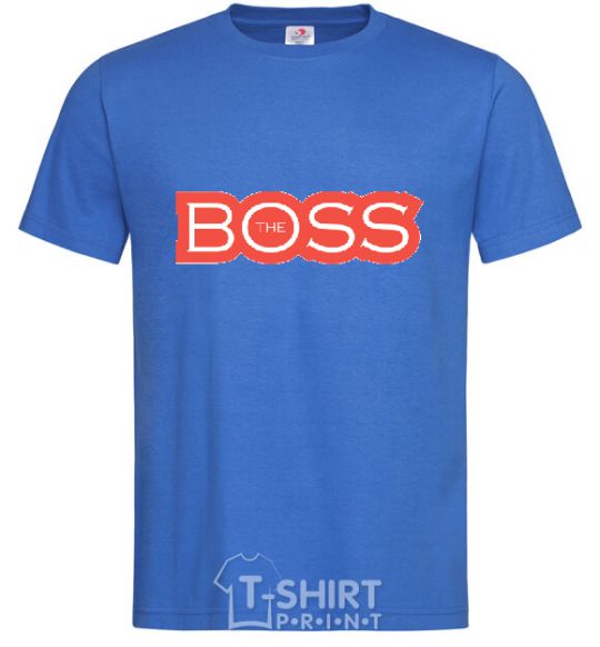 Men's T-Shirt Надпись THE BOSS royal-blue фото