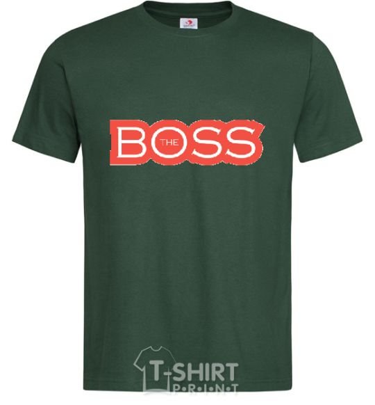 Men's T-Shirt Надпись THE BOSS bottle-green фото