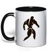 Mug with a colored handle CULTURIST black фото