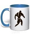 Mug with a colored handle CULTURIST royal-blue фото