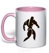 Mug with a colored handle CULTURIST light-pink фото