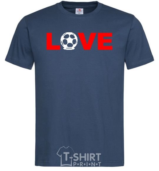 Мужская футболка LOVE FOOTBALL Темно-синий фото