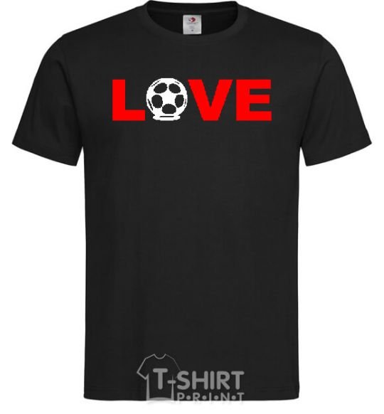 Мужская футболка LOVE FOOTBALL Черный фото