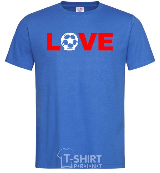 Мужская футболка LOVE FOOTBALL Ярко-синий фото