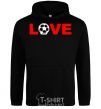 Men`s hoodie LOVE FOOTBALL black фото