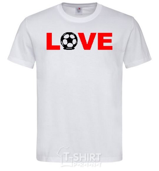 Мужская футболка LOVE FOOTBALL Белый фото