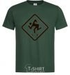 Men's T-Shirt WATCH OUT FOR THE SKATEBOARDER bottle-green фото
