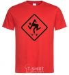 Men's T-Shirt WATCH OUT FOR THE SKATEBOARDER red фото