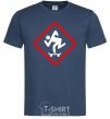 Men's T-Shirt WATCH OUT FOR THE SKATEBOARDER navy-blue фото