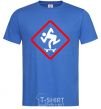 Men's T-Shirt WATCH OUT FOR THE SKATEBOARDER royal-blue фото