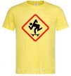 Men's T-Shirt WATCH OUT FOR THE SKATEBOARDER cornsilk фото