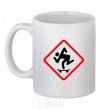 Ceramic mug WATCH OUT FOR THE SKATEBOARDER White фото