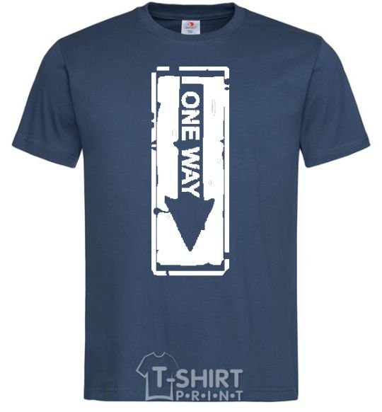 Men's T-Shirt ONE WAY navy-blue фото