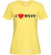 Women's T-shirt I love Kyiv cornsilk фото