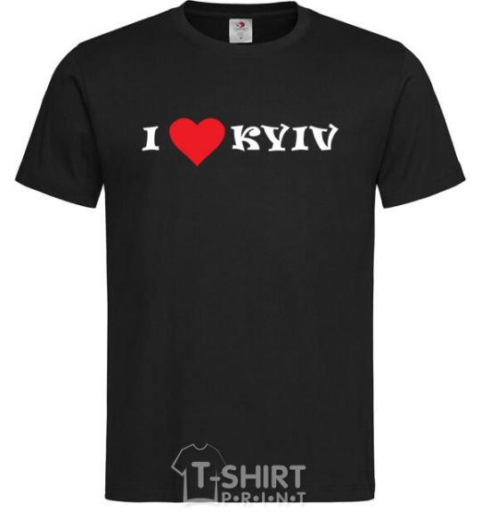 Men's T-Shirt I love Kyiv black фото