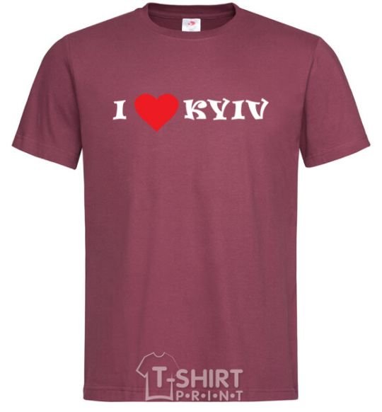 Мужская футболка I love Kyiv Бордовый фото