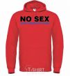 Men`s hoodie NO SEX, ONLY BRUTALLY FUCK bright-red фото