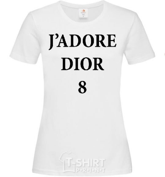 Женская футболка J'ADORE DIOR 8 Белый фото