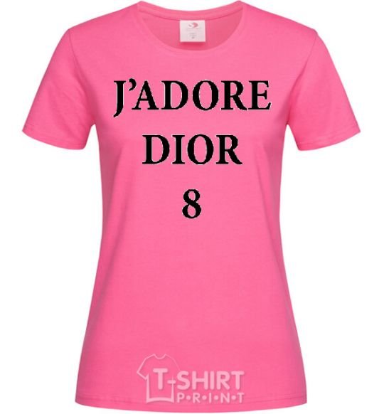 Женская футболка J'ADORE DIOR 8 Ярко-розовый фото