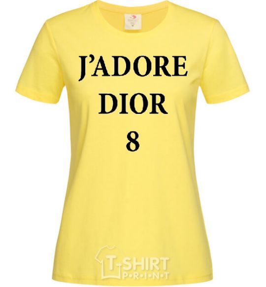 Женская футболка J'ADORE DIOR 8 Лимонный фото