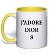 Mug with a colored handle J'ADORE DIOR 8 yellow фото