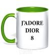 Mug with a colored handle J'ADORE DIOR 8 kelly-green фото
