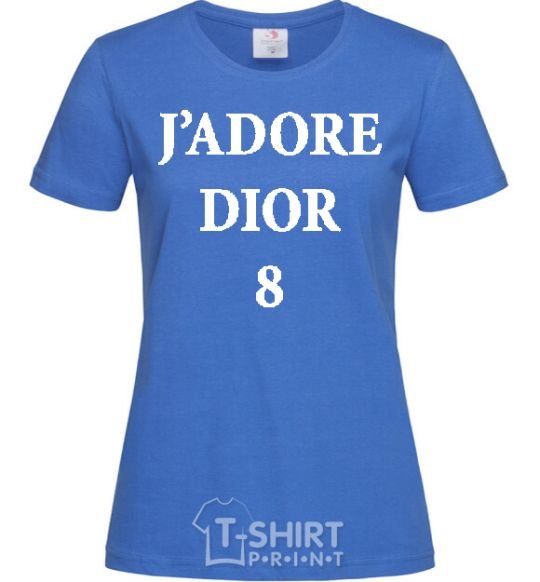 Женская футболка J'ADORE DIOR 8 Ярко-синий фото