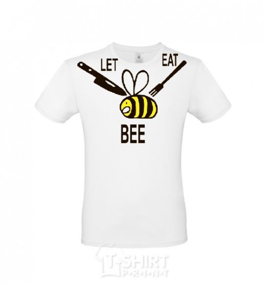 Мужская футболка LET EAT BEE Белый фото