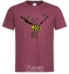 Men's T-Shirt LET EAT BEE burgundy фото