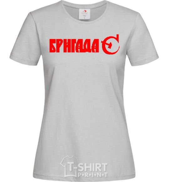 Women's T-shirt BRIGADE C grey фото