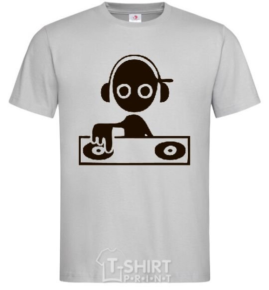 Men's T-Shirt DJ GIRL grey фото