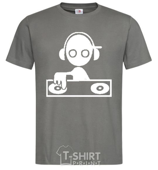 Men's T-Shirt DJ GIRL dark-grey фото