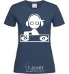 Women's T-shirt DJ GIRL navy-blue фото