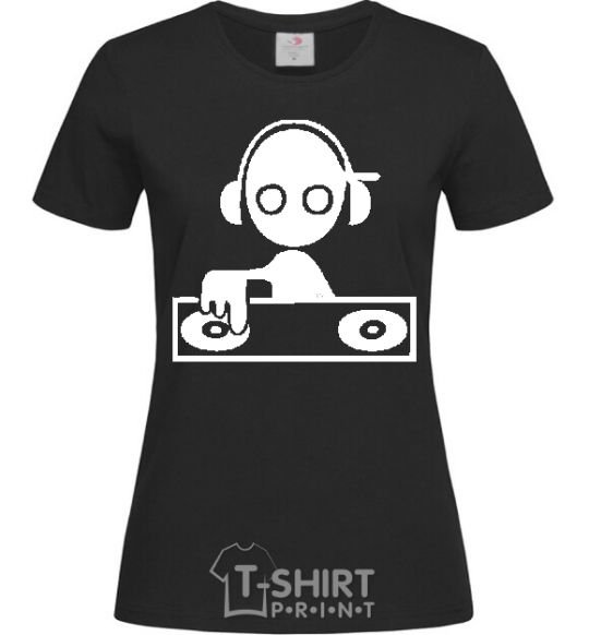 Women's T-shirt DJ GIRL black фото