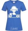 Women's T-shirt DJ GIRL royal-blue фото