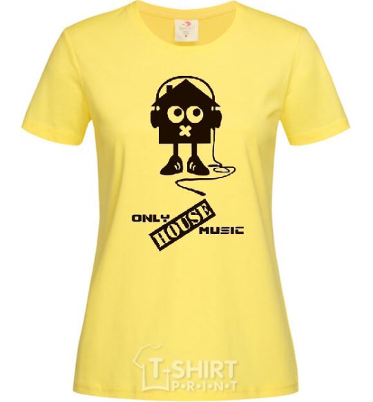 Women's T-shirt ONLY HOUSE MUSIC cornsilk фото