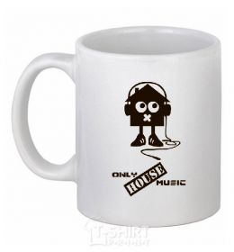 Ceramic mug ONLY HOUSE MUSIC White фото