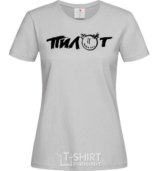 Women's T-shirt PILOT grey фото